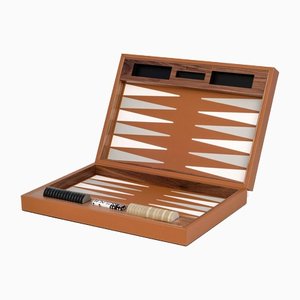 Juego de backgammon de cuero