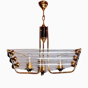 Lampada da soffitto tubolare in vetro di Murano, 1970, Italia