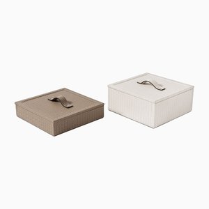 Quadratische Mati Boxen von Pinetti, 2er Set