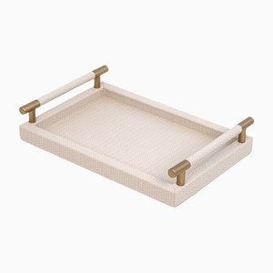 Leather Dedalo Tray from Pinetti