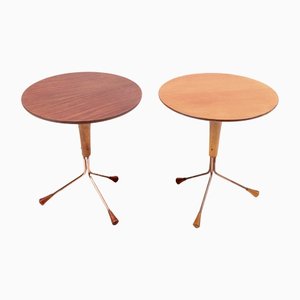 Mid-Century Side Tables in Teak and Mahogany by Albert Larsson from Alberts Tibro, 1960s, Set of 2