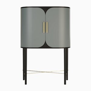 Small Azure Bar Cabinet in Pool Grey