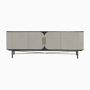 Azure Sideboard in Smoke Metallic Lacquer and Greige