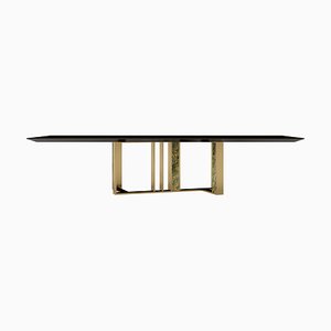 Mesa de comedor Phoenix con superficie lacada en negro