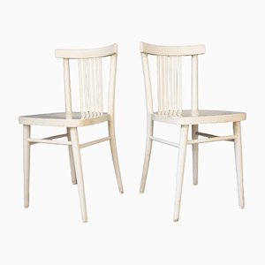Bohemian Patinated Bistro Chairs, Set of 2