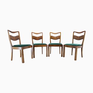 Art Deco Dining Chairs, Czechoslovakia, 1930s, Set of 4