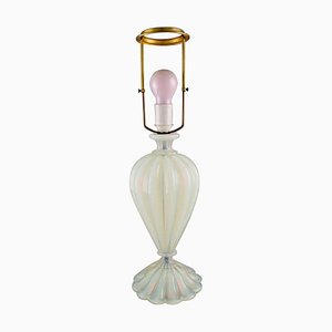 Large Venetian Table Lamp in Mouth Blown Glass from Barovier and Toso