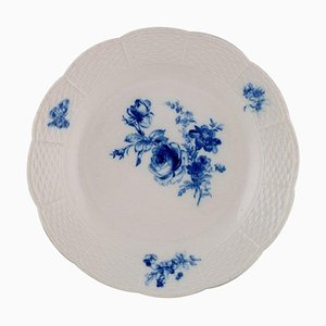 Plat Meissen Rond Fin 19ème Siècle en Porcelaine Peinte à la Main