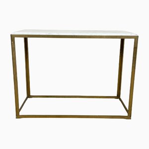 Mid-Century Marble Console Table