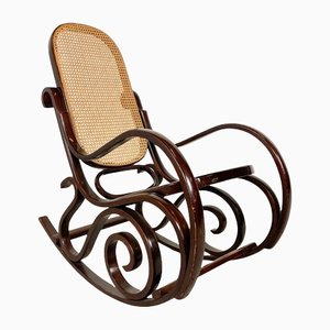 Rocking Chair Vintage en Bois Courbé