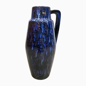 Vintage Ceramic Majestic Blue Lava Vase from Vaas Scheurich