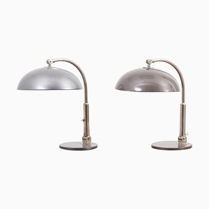 Steel Table Lamps, 1960s, Set of 2