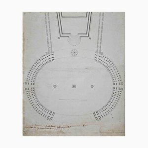 After G.l. Bernini, Planimetry of the Vatican, Mid 17th-Century, China Ink