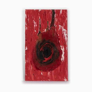 Red Expression, Mixed Media, Late 20th-Century