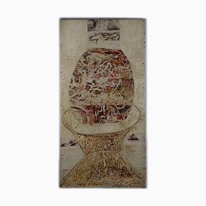 Kamal Mustafa, Abstract Composition, 2014, Öl & Emaille auf Holz