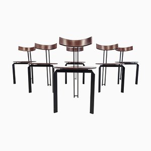 Post Modern Zeta Dining Chairs by Martin Haksteen for Harvink, 1980s, Set of 6