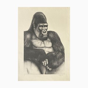 Florence Jacquesson, Le Gorille, 2008, Lithographie sur Papier Arches