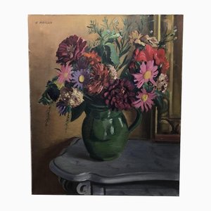 Henry Meylan, Bouquet, 1930, Öl auf Leinwand