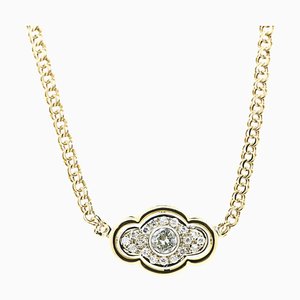 18 Karat Gold Chain Necklace with Diamonds
