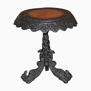 Antique Burmese Hardwood Centre Occasional Table from Liberty of London, 1880