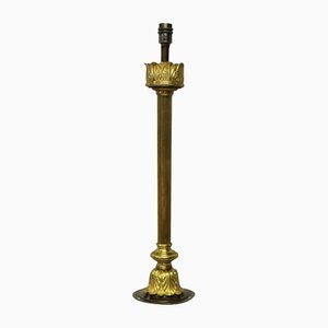 Large English Table Lamp in Gilt Bronze