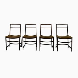 Esszimmerstühle mit Stoffbezug von Renato Venturi für MIM Roma, 1960er, 4er Set