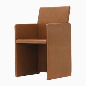 Fauteuil en Cuir Marron, 1970s