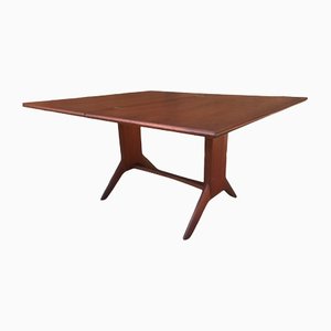 Foldable Height Adjustable Teak Dining Table by Wilhelm Renz