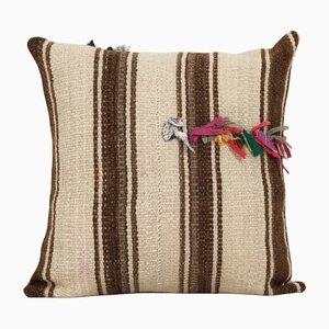 Handmade Turkish Bohemian Wool Kilim Pillow Cover