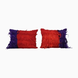 Mehrfarbige Vintage Shaggy Kissenbezüge von Vintage Pillow Store Contemporary, 2er Set