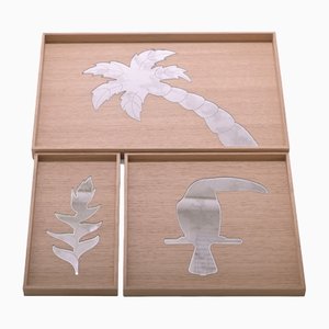 Tropical Reflections Trays from Casarialto, Set of 3