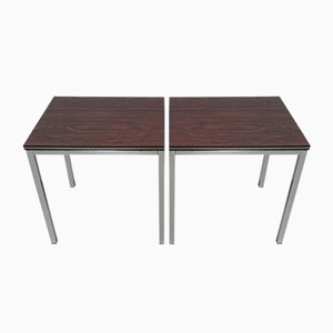 Coffee Tables With Wood Print, Set of 2