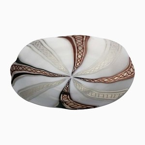 Plato Orseolo Zanficulu en blanco de Murano Glam