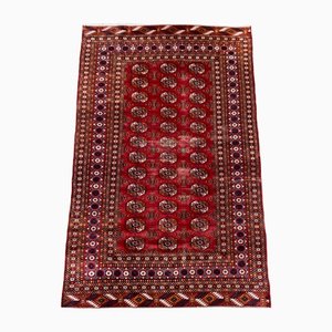 Antiker turkmenischer Yomut Teppich in Rot, Schwarz und Beige