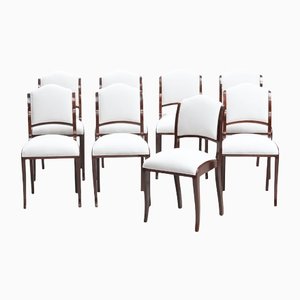 Art Deco Dining Chairs, Set of 8