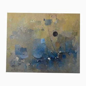 J.B. Thiery, Abstract Painting, 1962, Oil on Wood Panel