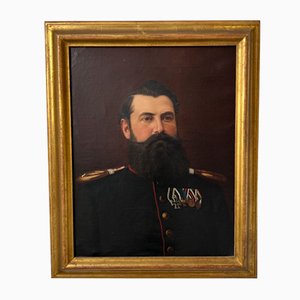 Porträt eines französischen Offiziers, 1883, Öl auf Leinwand, gerahmt