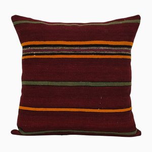 Vintage Striped Kilim Square Pillow Cover