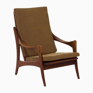 Poltrona in teak con schienale alto di De Ster, anni '60