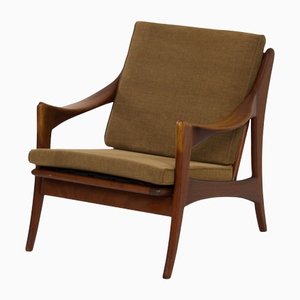 Poltrona in teak con schienale basso di De Ster, anni '60