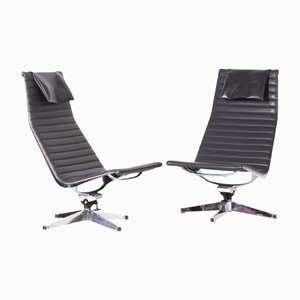 Ea121 Easy Chairs by Charles & Ray Eames for Herman Miller, 1960s, Set of 2