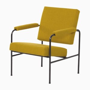Gelber G 3015 Stuhl von WH Gispen für Riemersma, 1960er