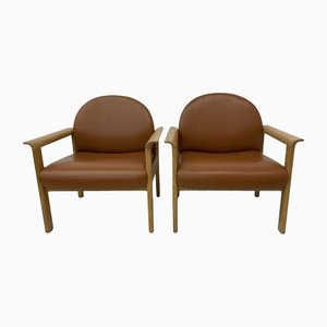 Leather Lounge Chairs, 1970s, Set of 2