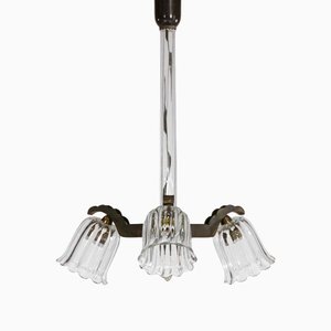 Italian Murano Glass Chandelier in the Style of Barovier and Toso, 1950s