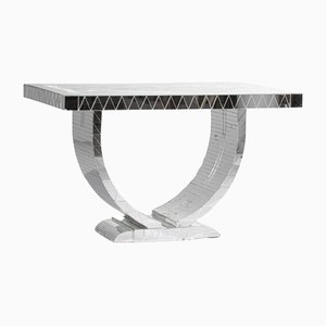 Mirror Mosaic Console Table by Eugene C, France, 1980s