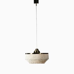 T603 Ceiling Lamp with Beige Silk Fringes by Hans Agne Jakobsson