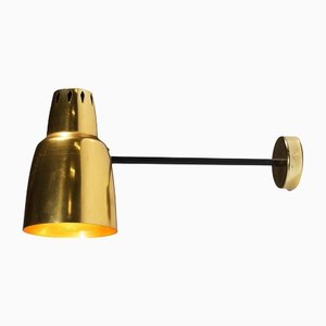 Gilded Wall Lamp in Solid Brass from Parscot, 1960s