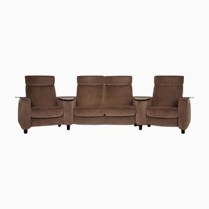 Gray Fabric Arion Four Seater Couch from Stressless