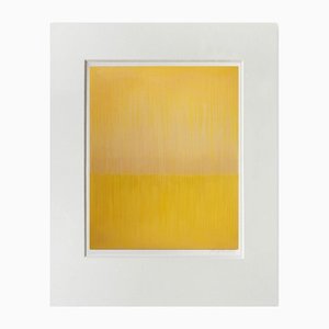 Janise Yntema, Linéaire Jaune, 2021, Cire Froide et Huile sur Papier Canevas