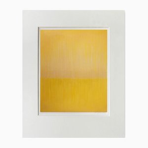 Janise Yntema, Linear Jaune, 2021, Cold Wax and Oil Stick on Canvas Paper